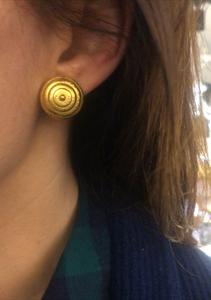 Paire de clips d'oreilles Lalaounis or jaune