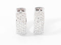 Boucles d'oreilles en demi créole en or gris et diamant