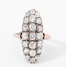 Charger l&#39;image dans la galerie, Bague marquise Napoléon III diamant taille ancienne
