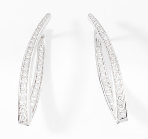 Boucles d'oreilles géométrique en diamant