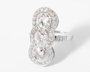 Bague vous et moi en platine et diamant