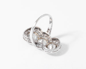 Bague vous et moi en platine et diamant