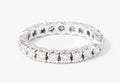 Alliance américaine en or gris et diamant