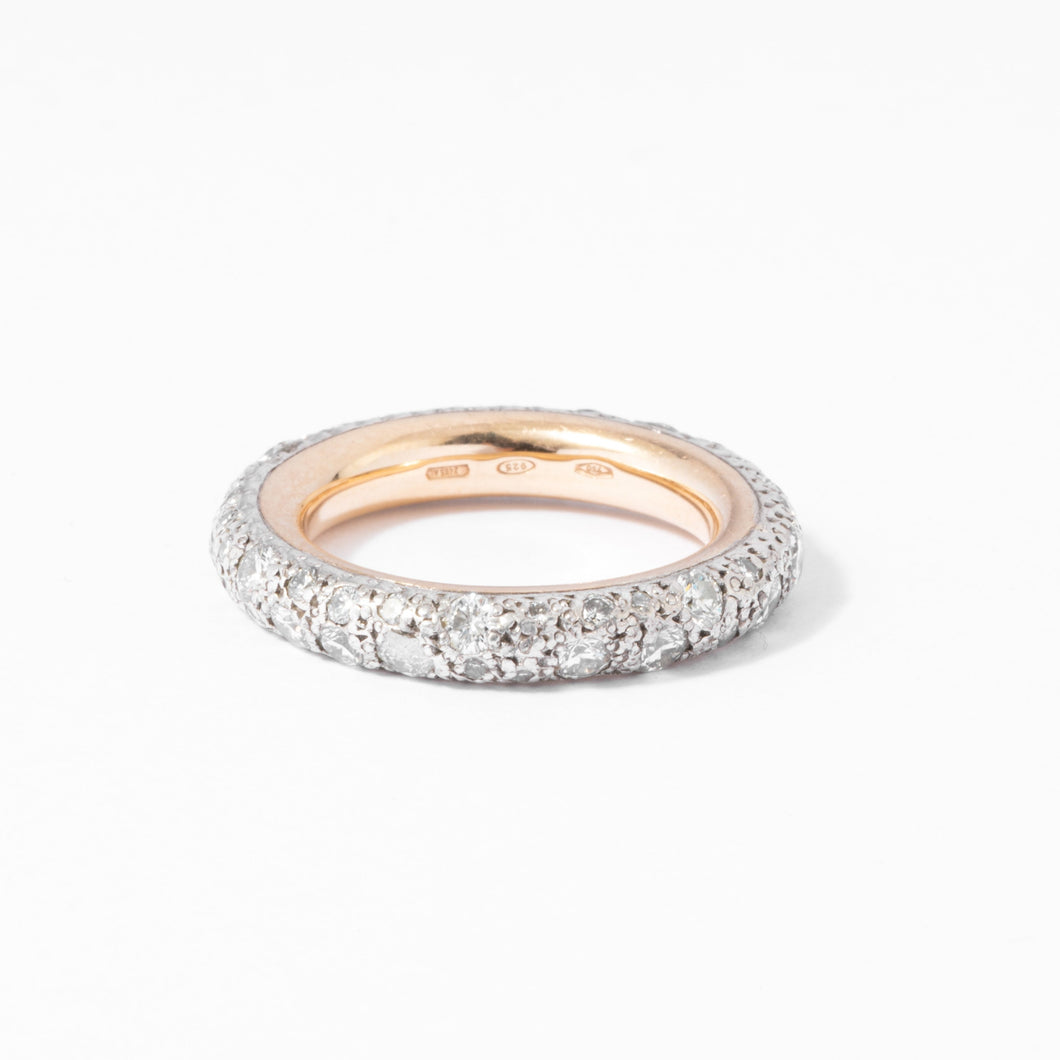 Alliance en or gris et diamant de la maison Pomellato collection Tango