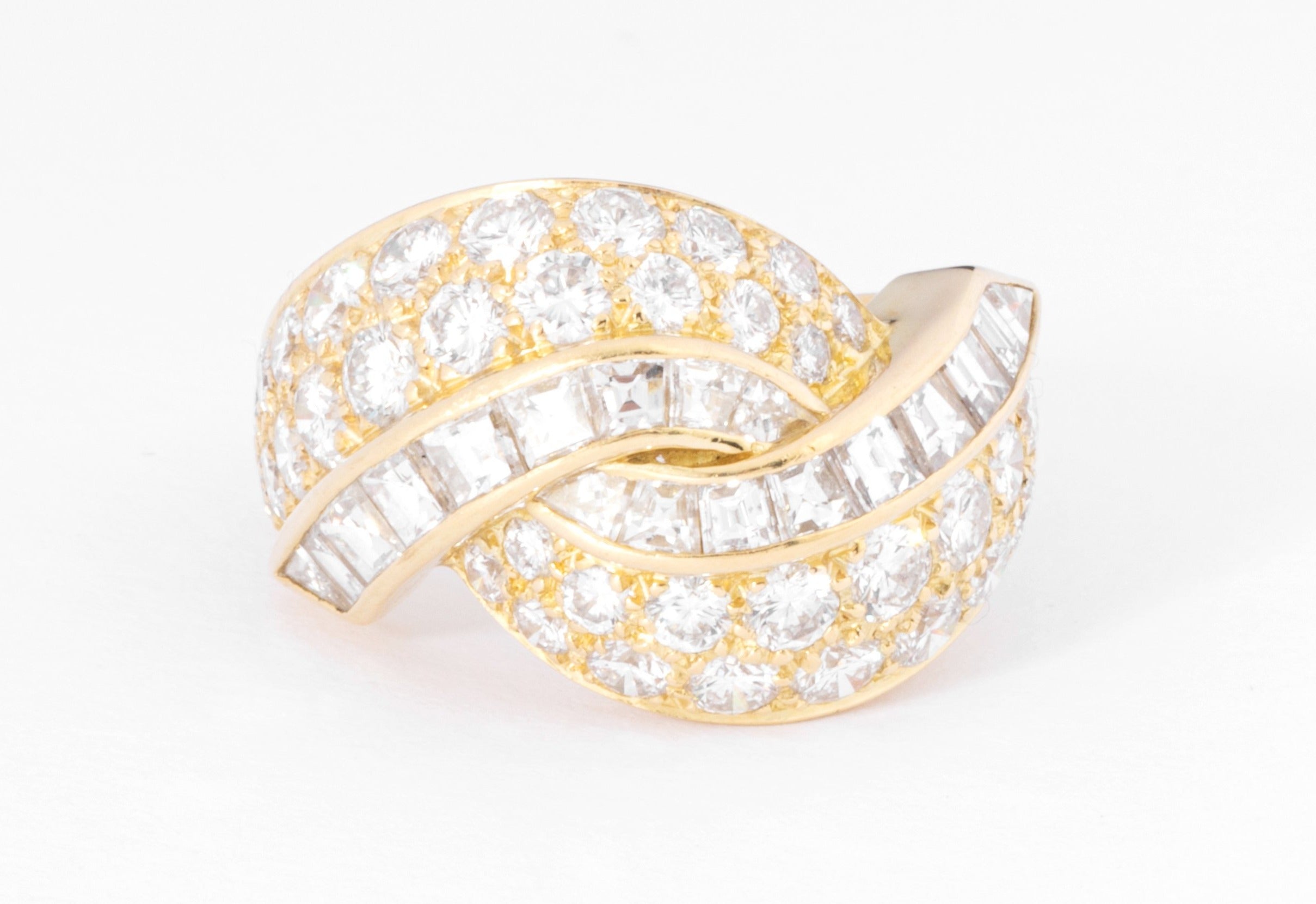 bague or jaune diamant princesse