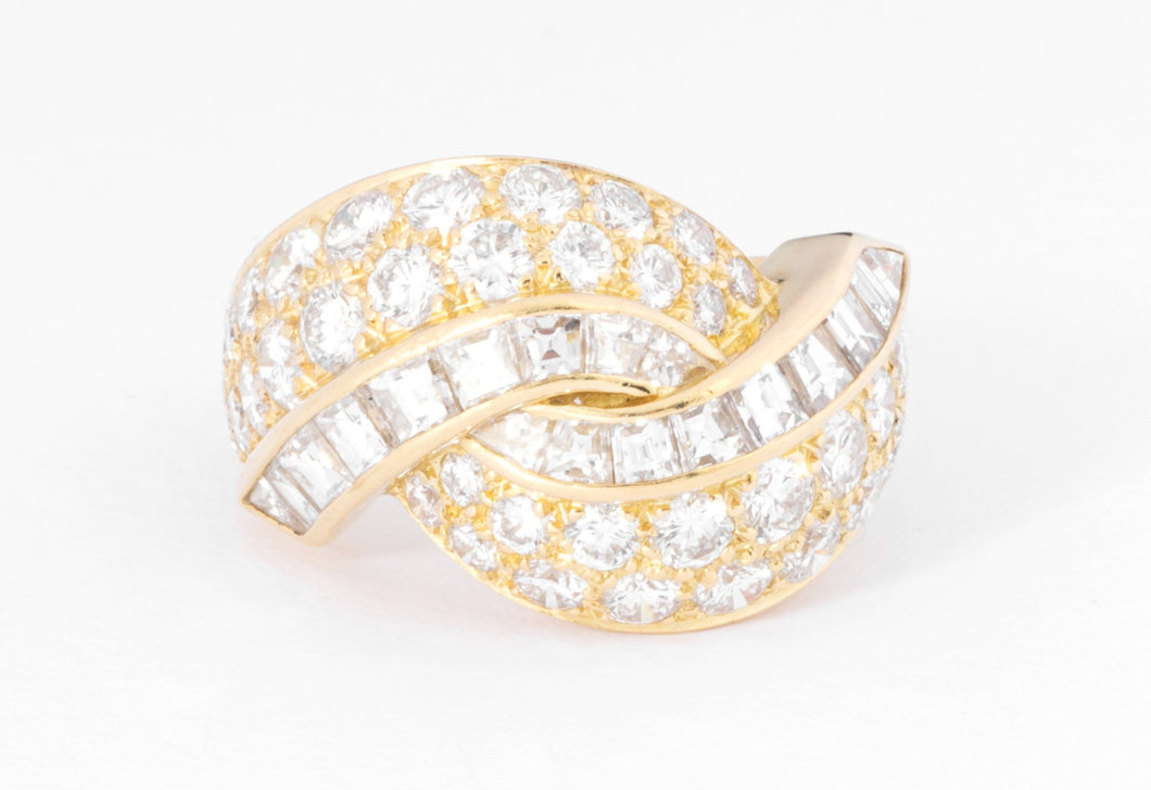 bague or jaune diamant princesse