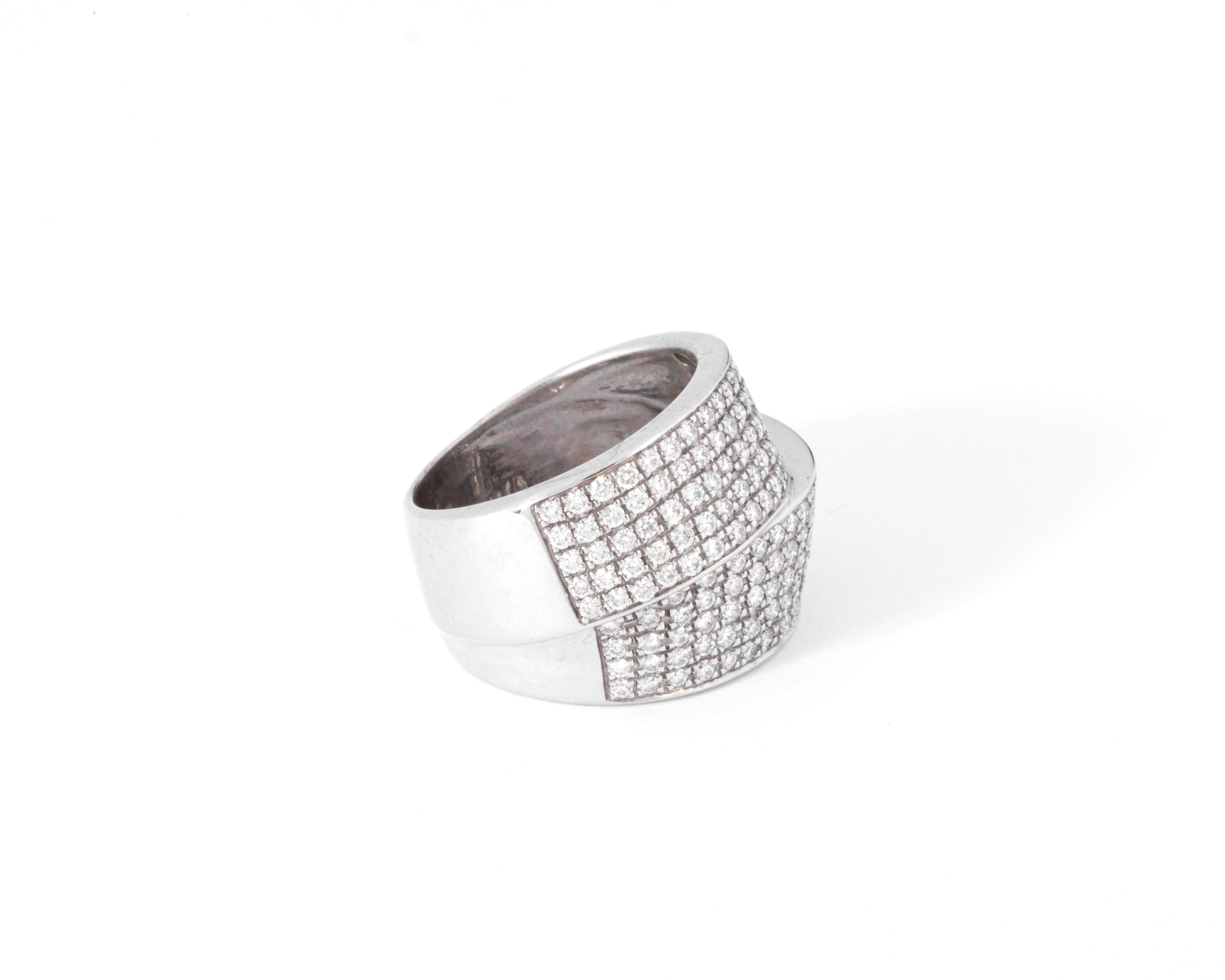 Bague double ruban en Diamant