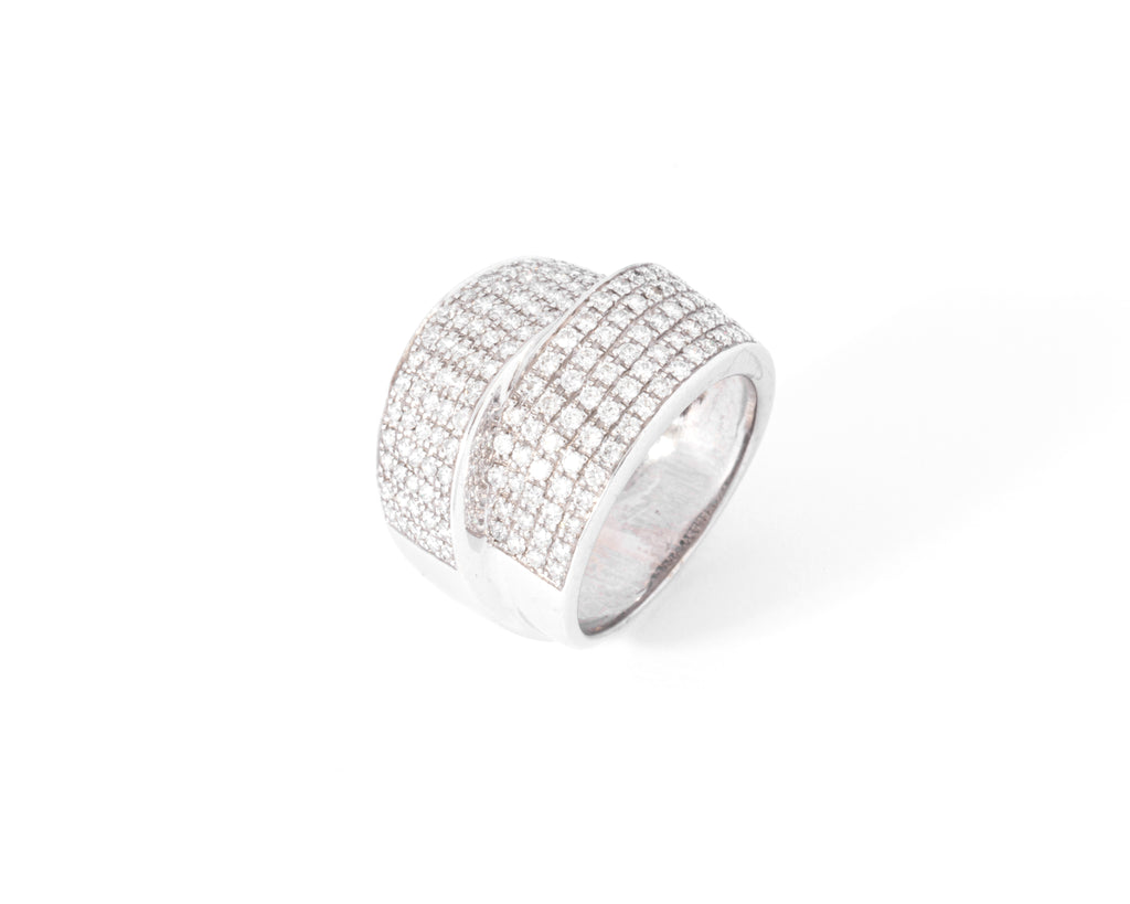 Bague double ruban en Diamant