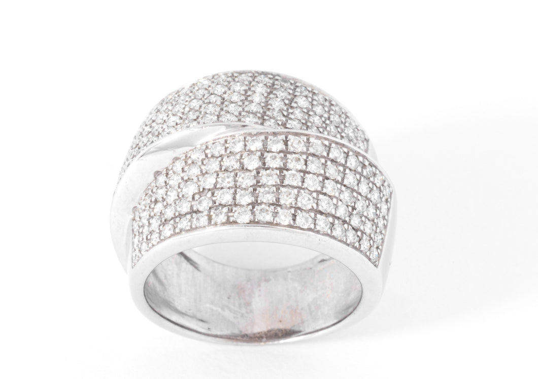 Bague double ruban en Diamant