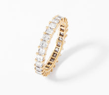 Charger l&#39;image dans la galerie, Alliance or jaune en diamant princesse

