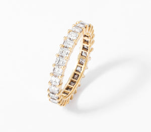 Alliance or jaune en diamant princesse