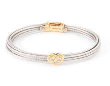 Charger l&#39;image dans la galerie, Bracelet acier ,or et diamants de la maison Fred modèle force 10
