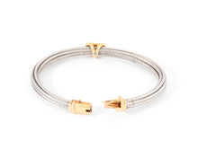 Charger l&#39;image dans la galerie, Bracelet acier ,or et diamants de la maison Fred modèle force 10
