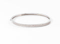 Bracelet  or gris rigide ouvrant en diamant