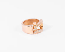 Charger l&#39;image dans la galerie, Bague or rose ,pavée de diamants Fred force 10
