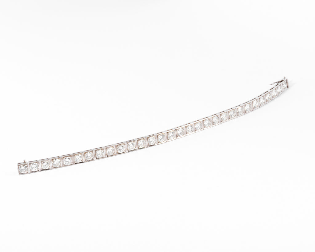 Bracelet rivière en diamant et platine