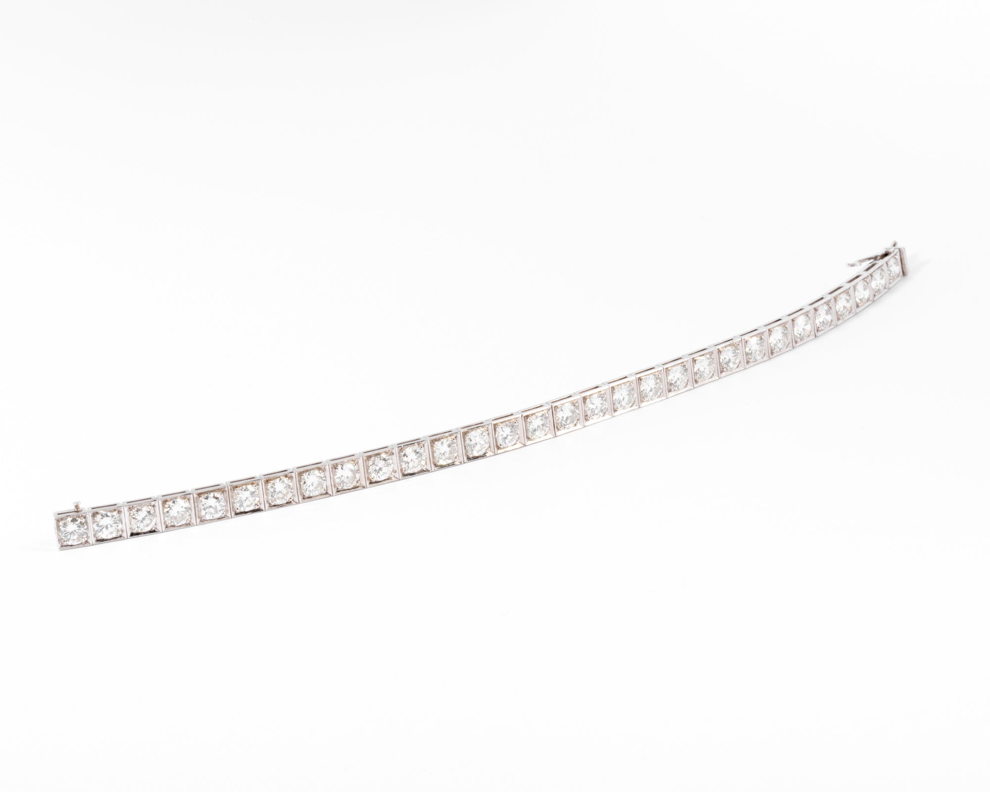 Bracelet rivière en diamant et platine