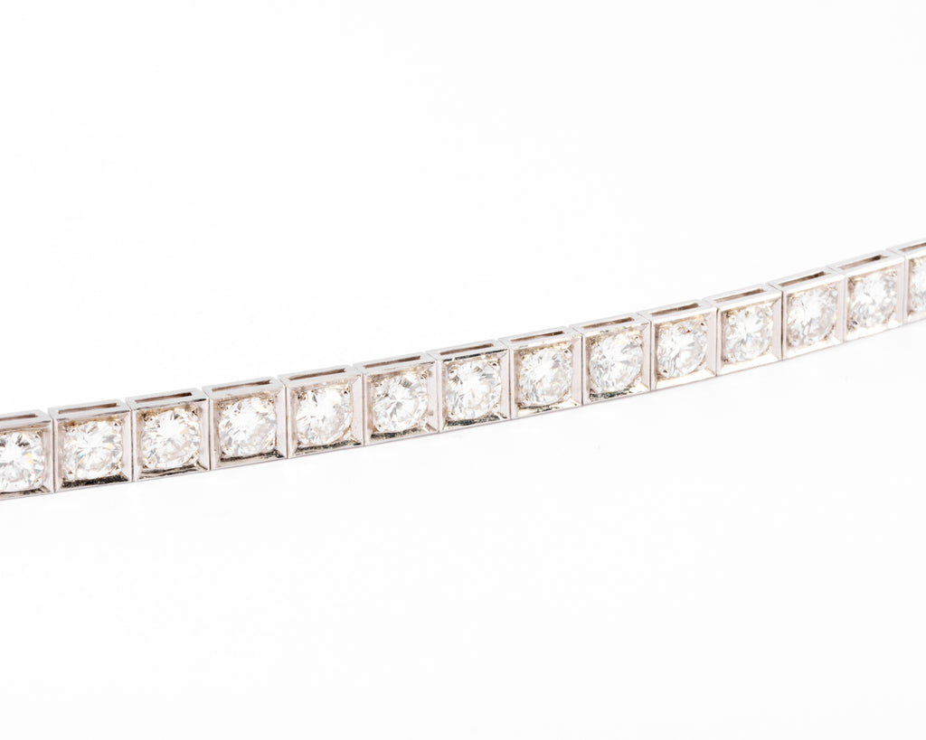 Bracelet rivière en diamant et platine