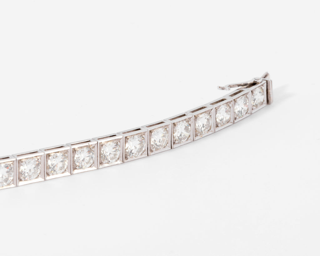 Bracelet rivière en diamant et platine