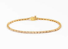 Charger l&#39;image dans la galerie, Bracelet riviere en or jaune et diamants
