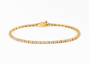 Bracelet riviere en or jaune et diamants