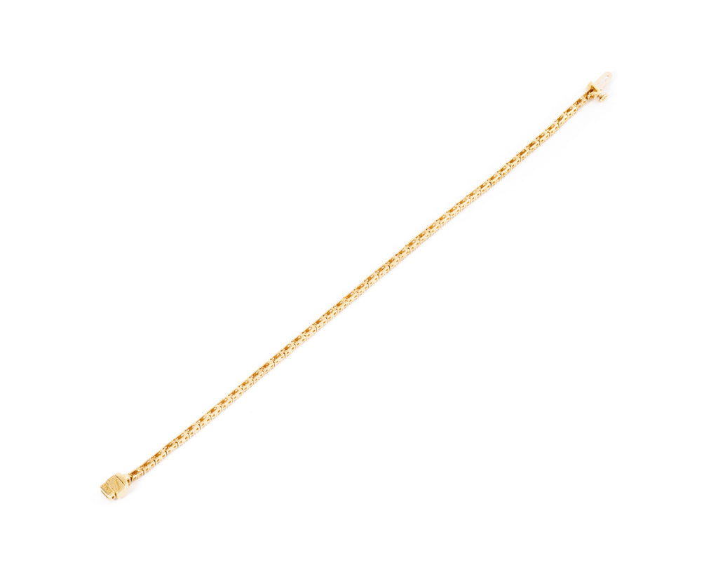 Bracelet riviere en or jaune et diamants