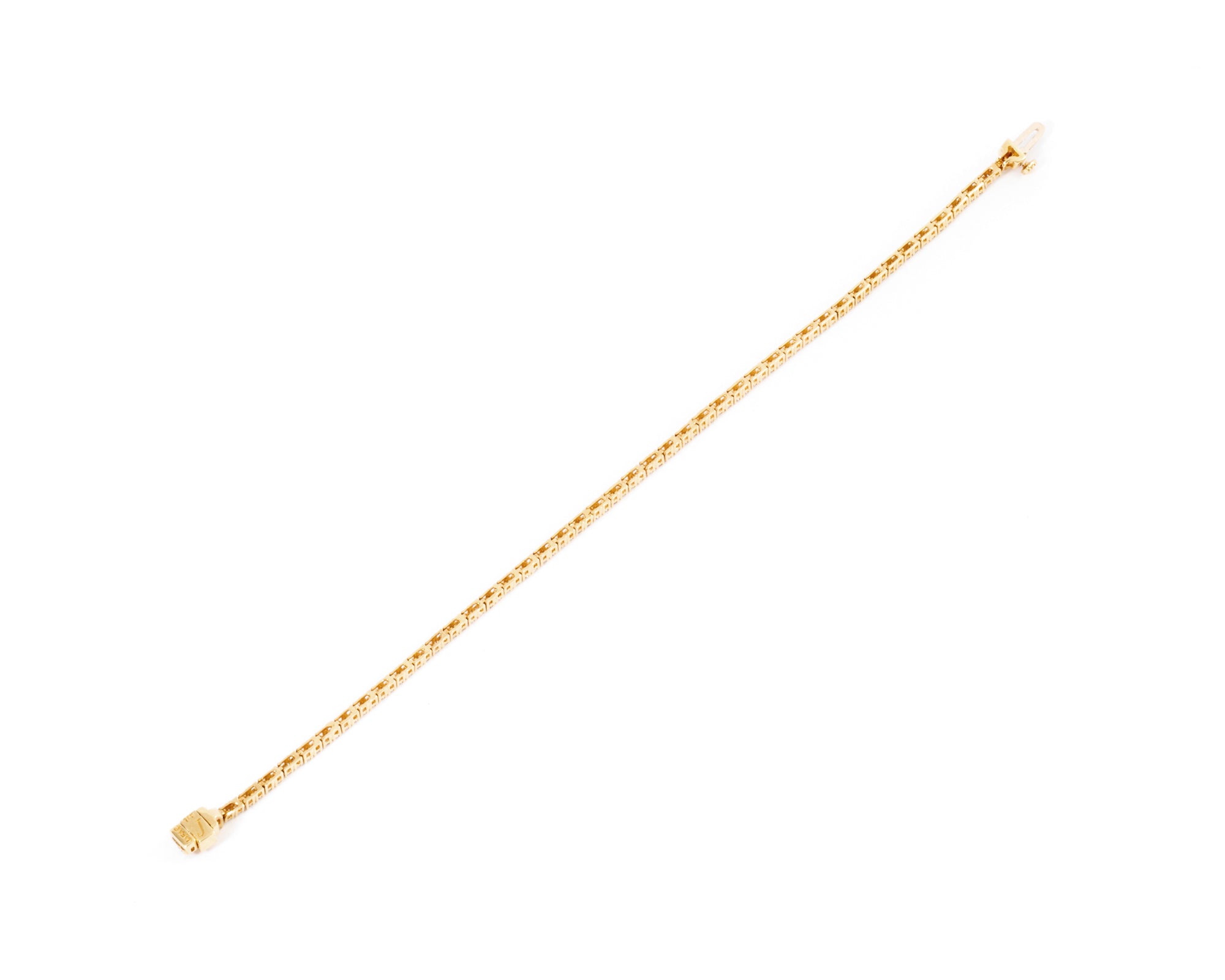 Bracelet riviere en or jaune et diamants