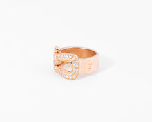 Charger l&#39;image dans la galerie, Bague or rose ,pavée de diamants Fred force 10
