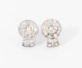 Boucles d'oreilles en diamants et platine