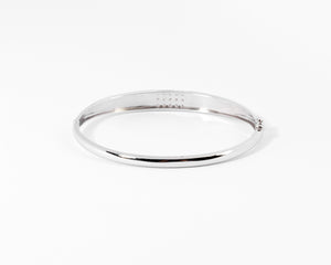 Bracelet jonc or gris et diamant