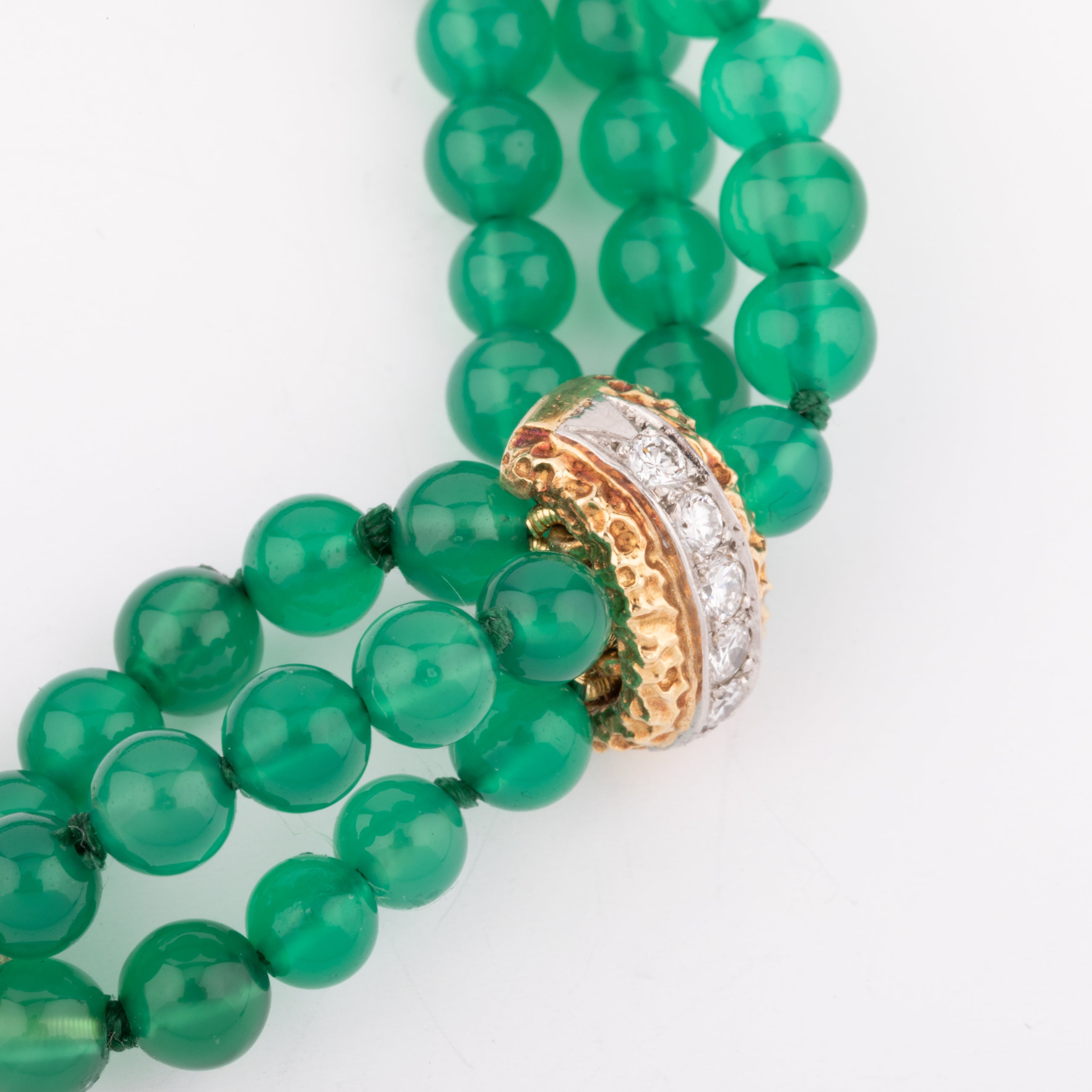 Bracelet Van Cleef and Arpels en chrysoprase diamants or jaune