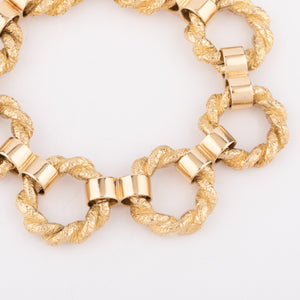 Bracelet or jaune anneaux torsadés  de la maison Chaumet