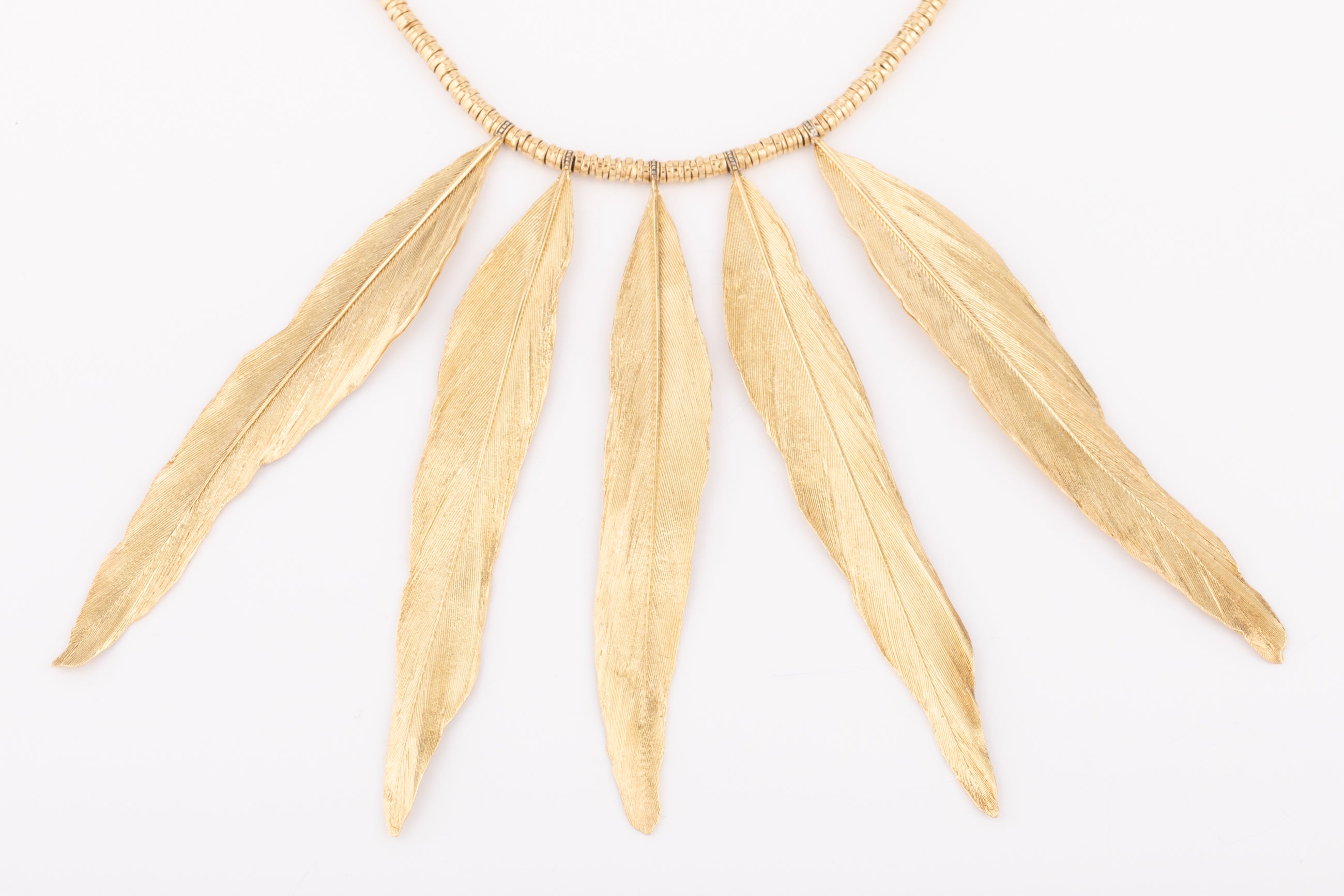 Collier en or H.Stern formant des plumes en or