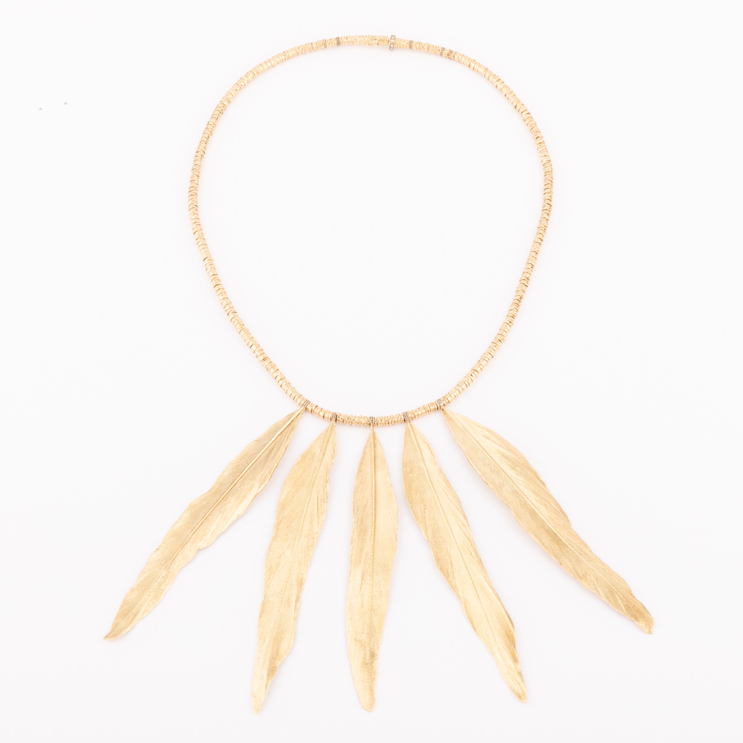 Collier en or H.Stern formant des plumes en or