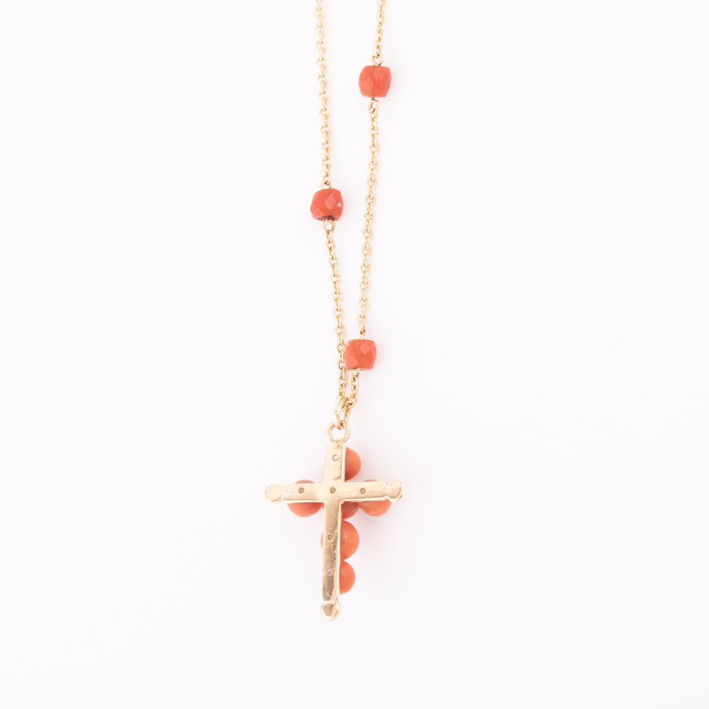 Sautoir en or et corail