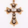 Croix or jaune et diamants
