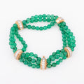 Bracelet Van Cleef and Arpels en chrysoprase diamants or jaune