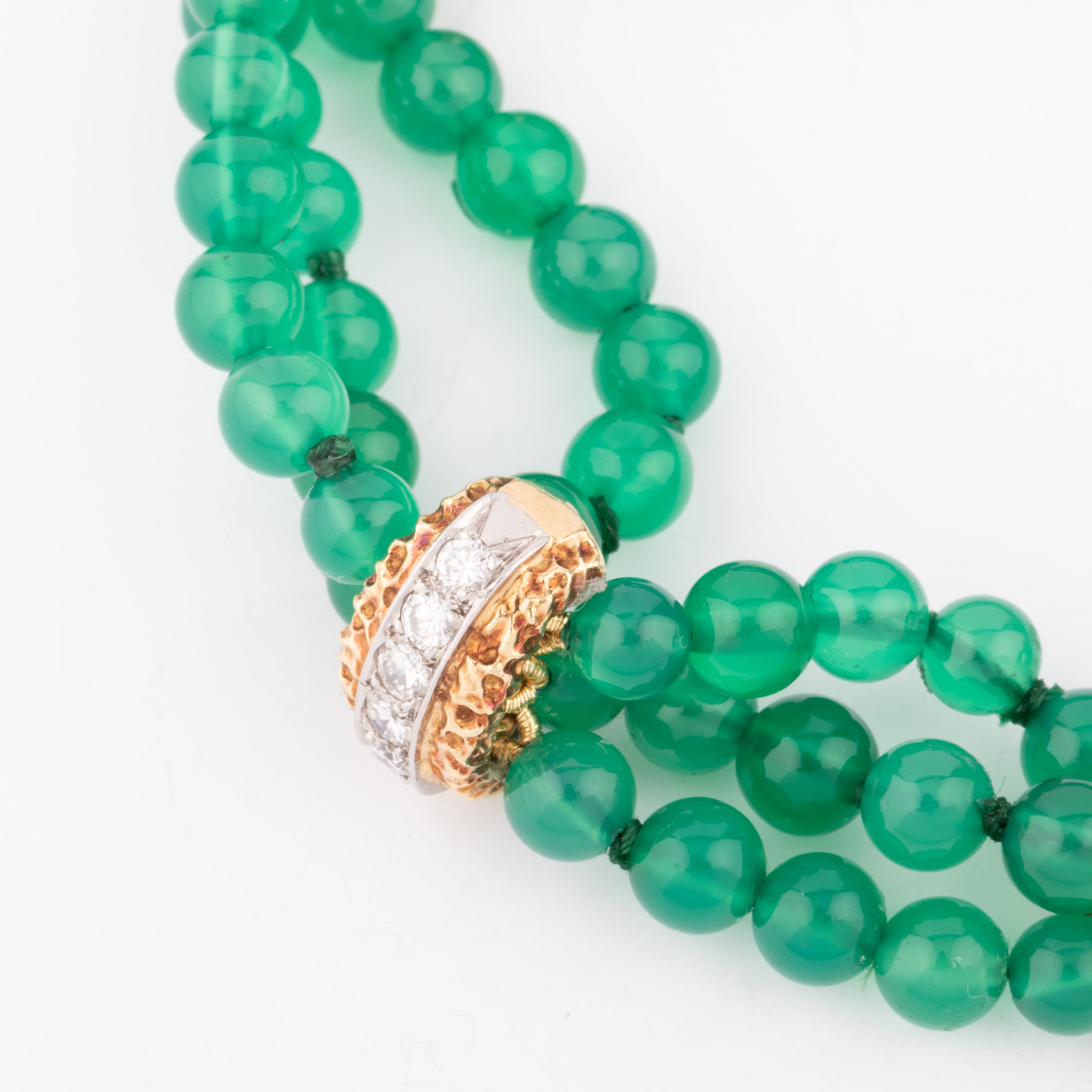 Bracelet Van Cleef and Arpels en chrysoprase diamants or jaune
