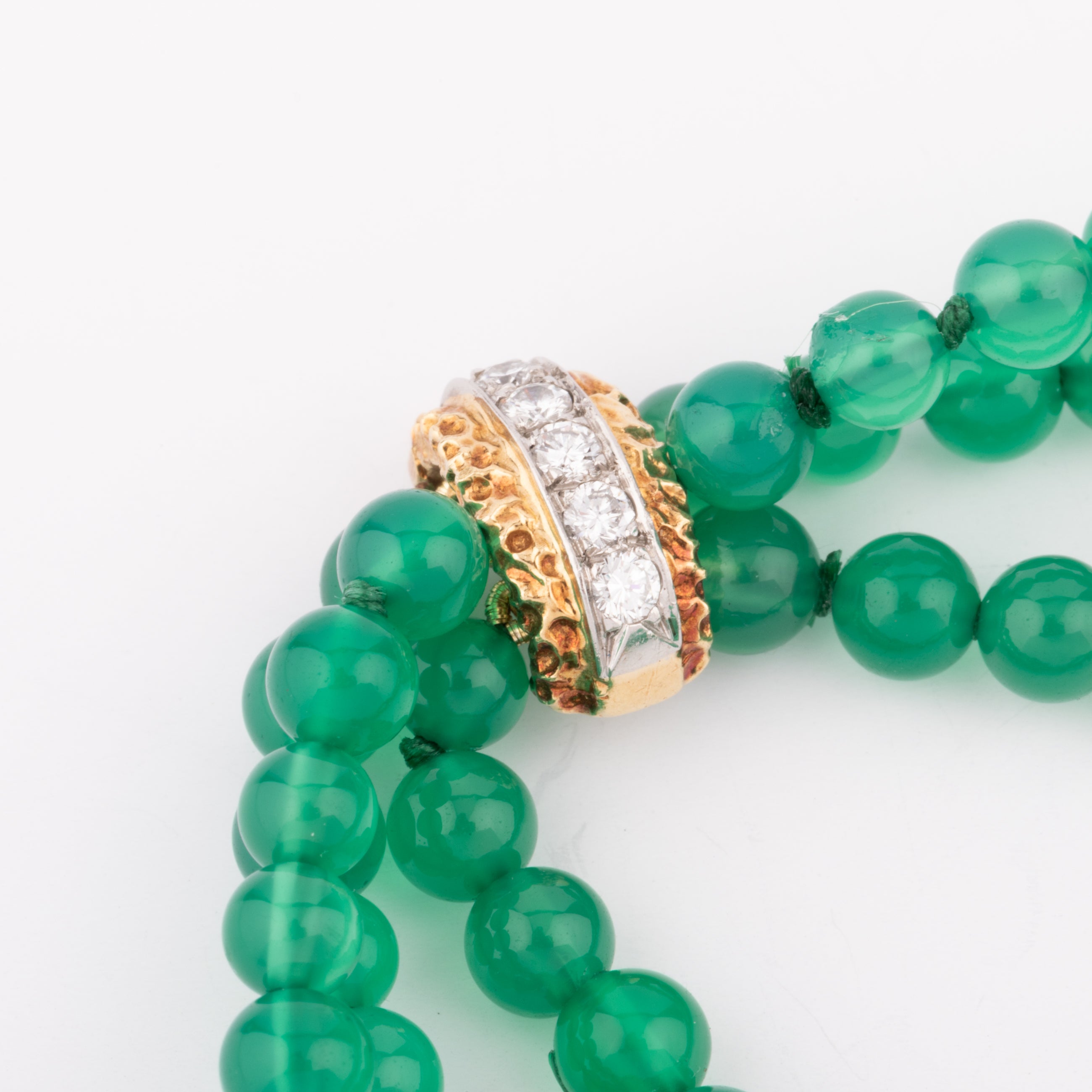 Bracelet Van Cleef and Arpels en chrysoprase diamants or jaune