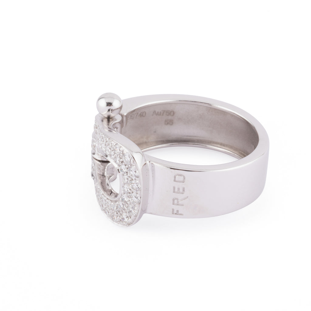 Bague or gris et diamants Fred Force 10
