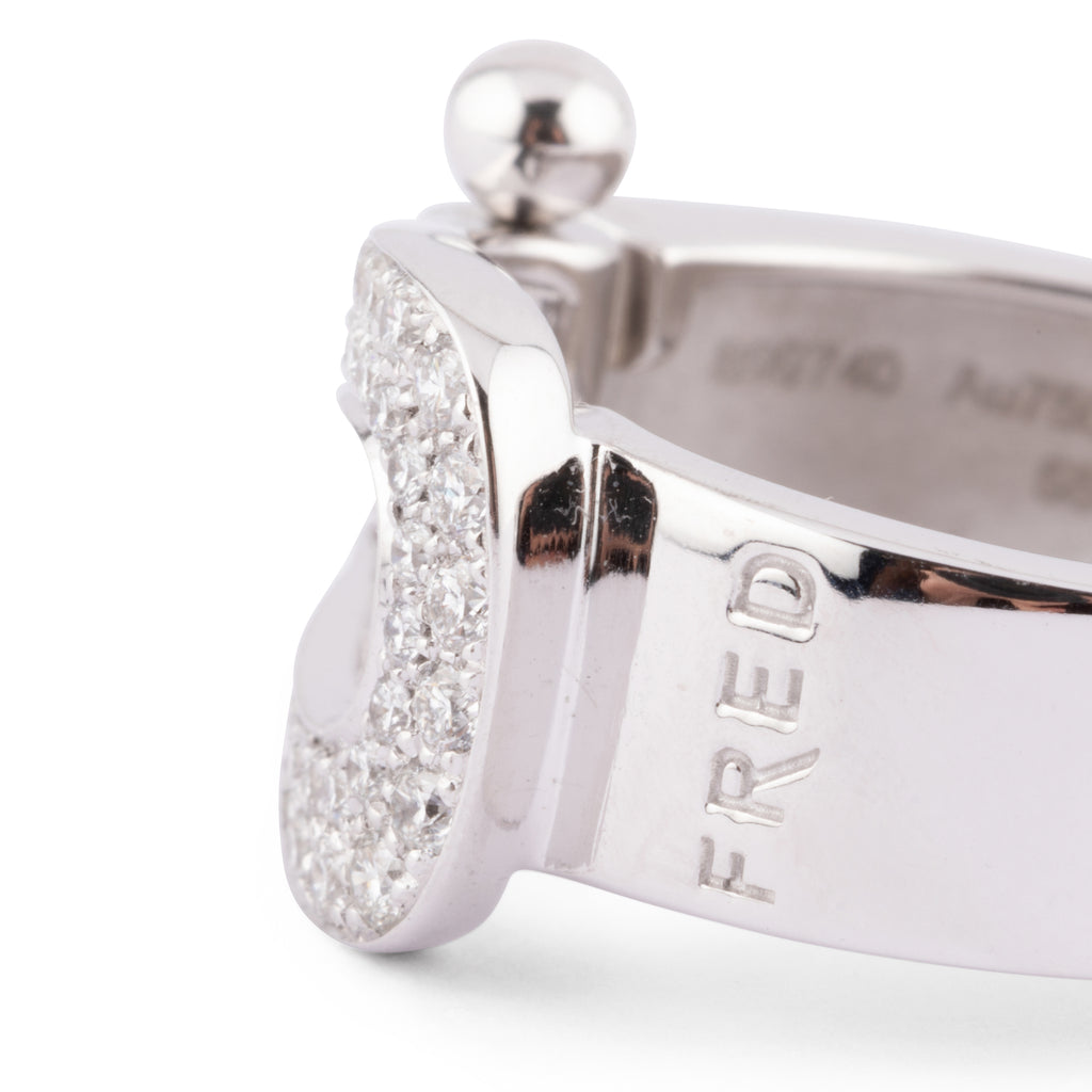 Bague or gris et diamants Fred Force 10