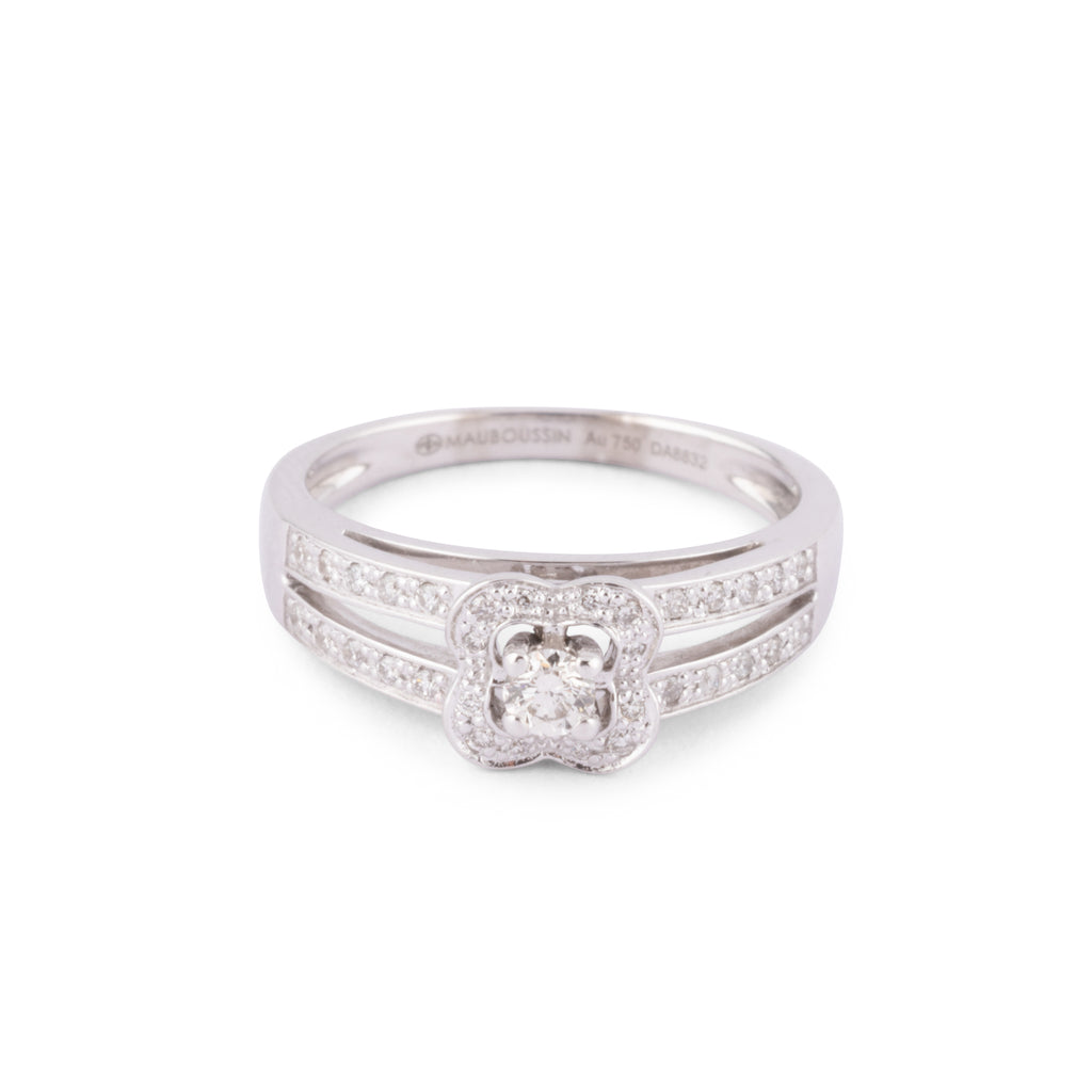 Bague or gris et diamant  de la maison Mauboussin