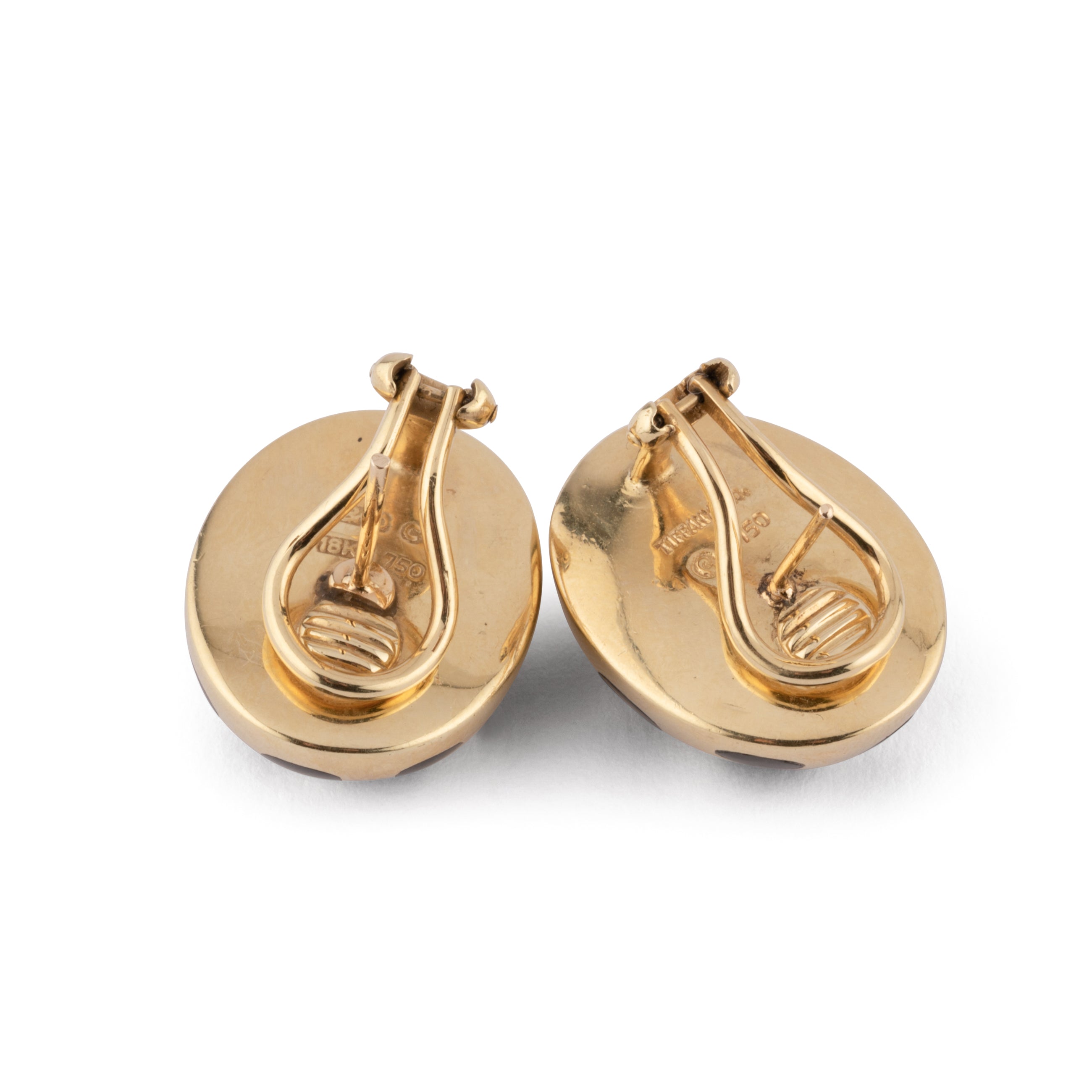 Boucle d'oreilles or jaune et jade noir Angela Cummings pour Tiffany
