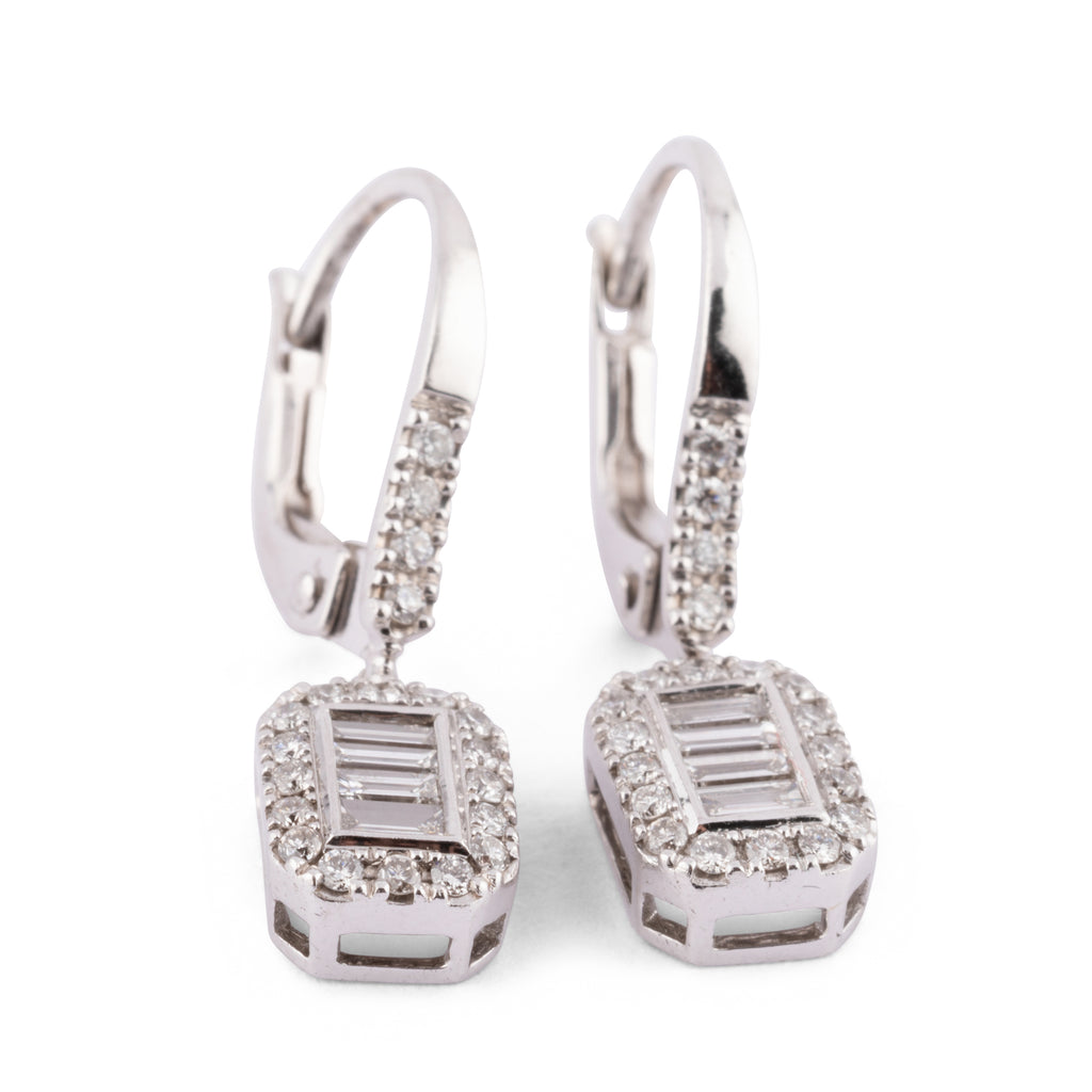 Boucles d'oreilles en or gris et diamant