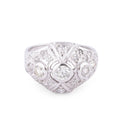 Bague dôme en platine