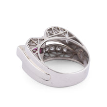 Charger l&#39;image dans la galerie, Bague en platine diamant et rubis
