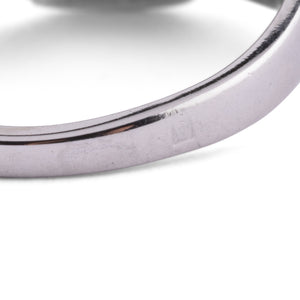 Bague dôme en platine