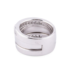 Charger l&#39;image dans la galerie, Bague or gris et diamant princesse
