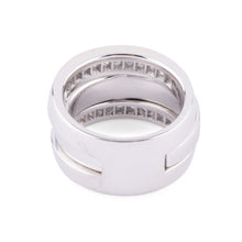 Charger l&#39;image dans la galerie, Bague or gris et diamant princesse
