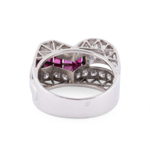 Charger l&#39;image dans la galerie, Bague en platine diamant et rubis

